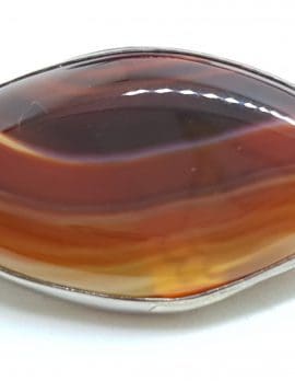 Sterling Silver Red Agate Brooch