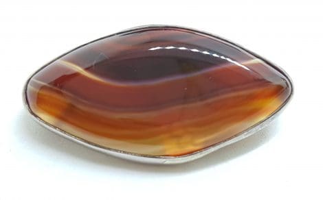 Sterling Silver Red Agate Brooch