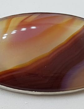 Sterling Silver Large Oval Mookaite Brooch
