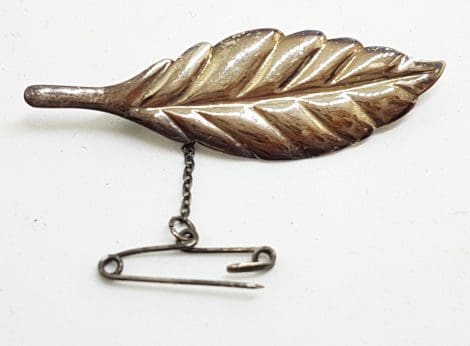 Sterling Silver Leaf Shape Brooch