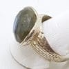 Sterling Silver Oval Faceted Labradorite Ring