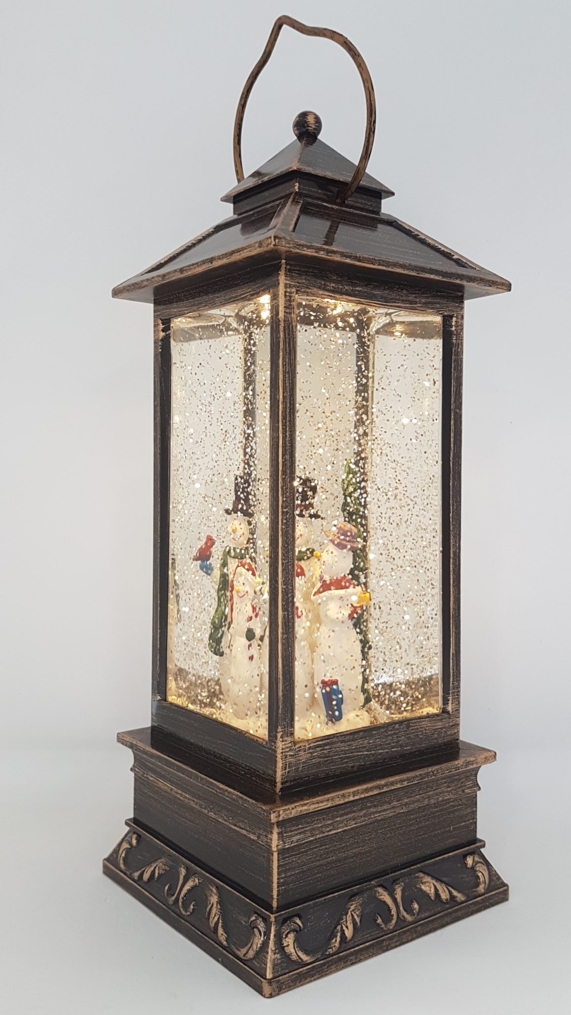 Christmas Glitter Lantern – Snowman Family – Christmas Ornament Design #15