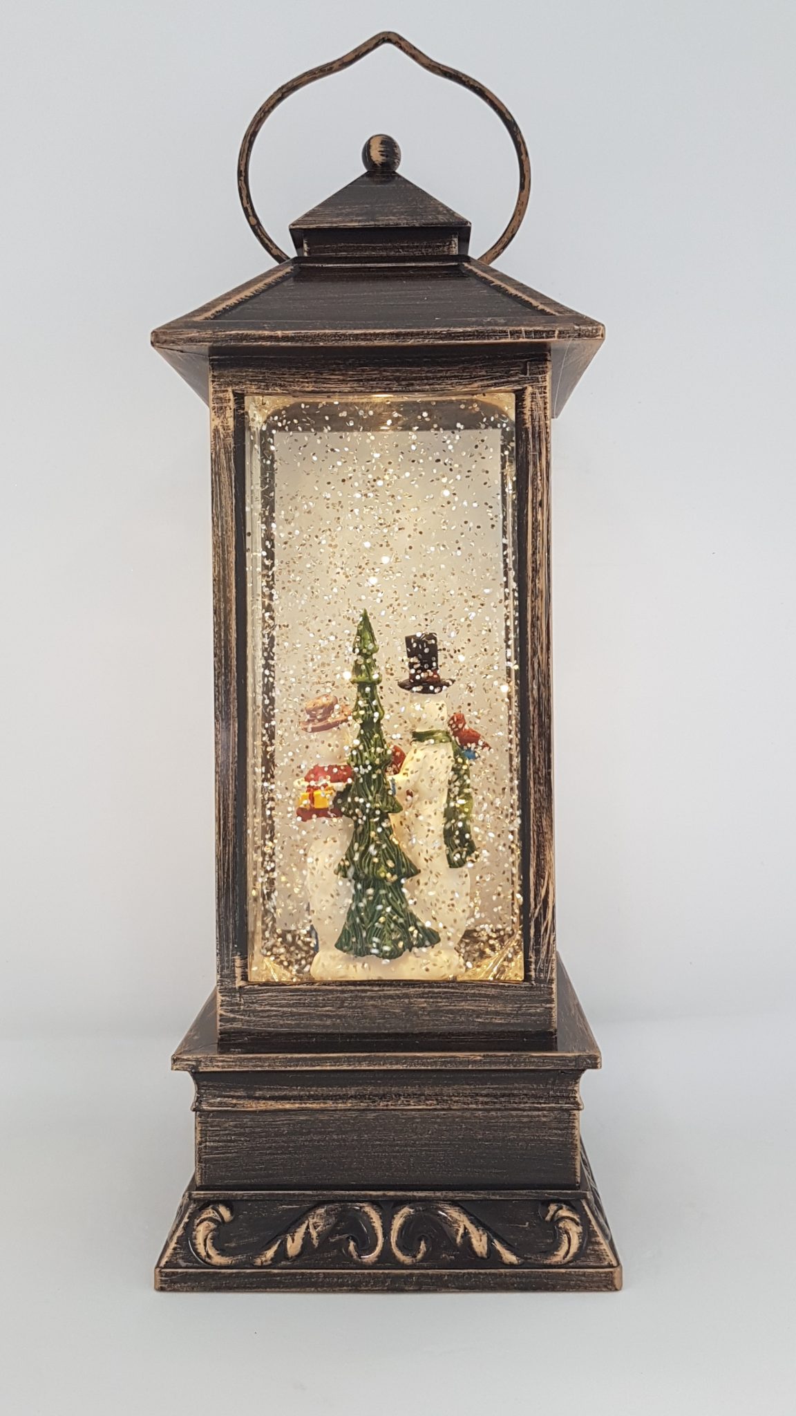 Christmas Glitter Lantern – Snowman Family – Christmas Ornament Design #15