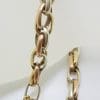9ct Three Tone Gold Oval Belcher Link Bracelet with Heart Padlock Clasp