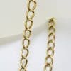 9ct Yellow Gold Curb Link Bracelet with Heart Shape Padlock Clasp