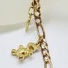 9ct Yellow Gold Charms Bracelet - Vintage