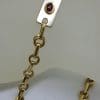 9ct Yellow and White Gold Cabochon Garnet Bracelet - Two Tone