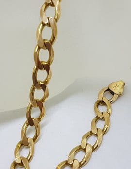 9ct Yellow Gold Long Curb Link Bracelet