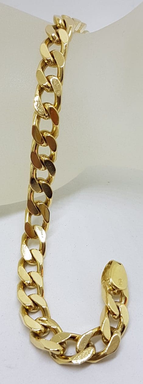 18ct Yellow Gold Flat Curb Link Bracelet - Ladies / Gents