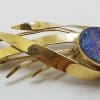 9ct Yellow Gold Blue Opal Spray Pendant / Brooch – Antique / Vintage
