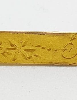 15ct Yellow Gold Ornate Edna Name Bar Brooch – Antique / Vintage