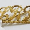 9ct Yellow Gold Initialed L.R.S. Brooch – Antique / Vintage