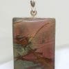 Sterling Silver Large Square Pendant on Silver Chain