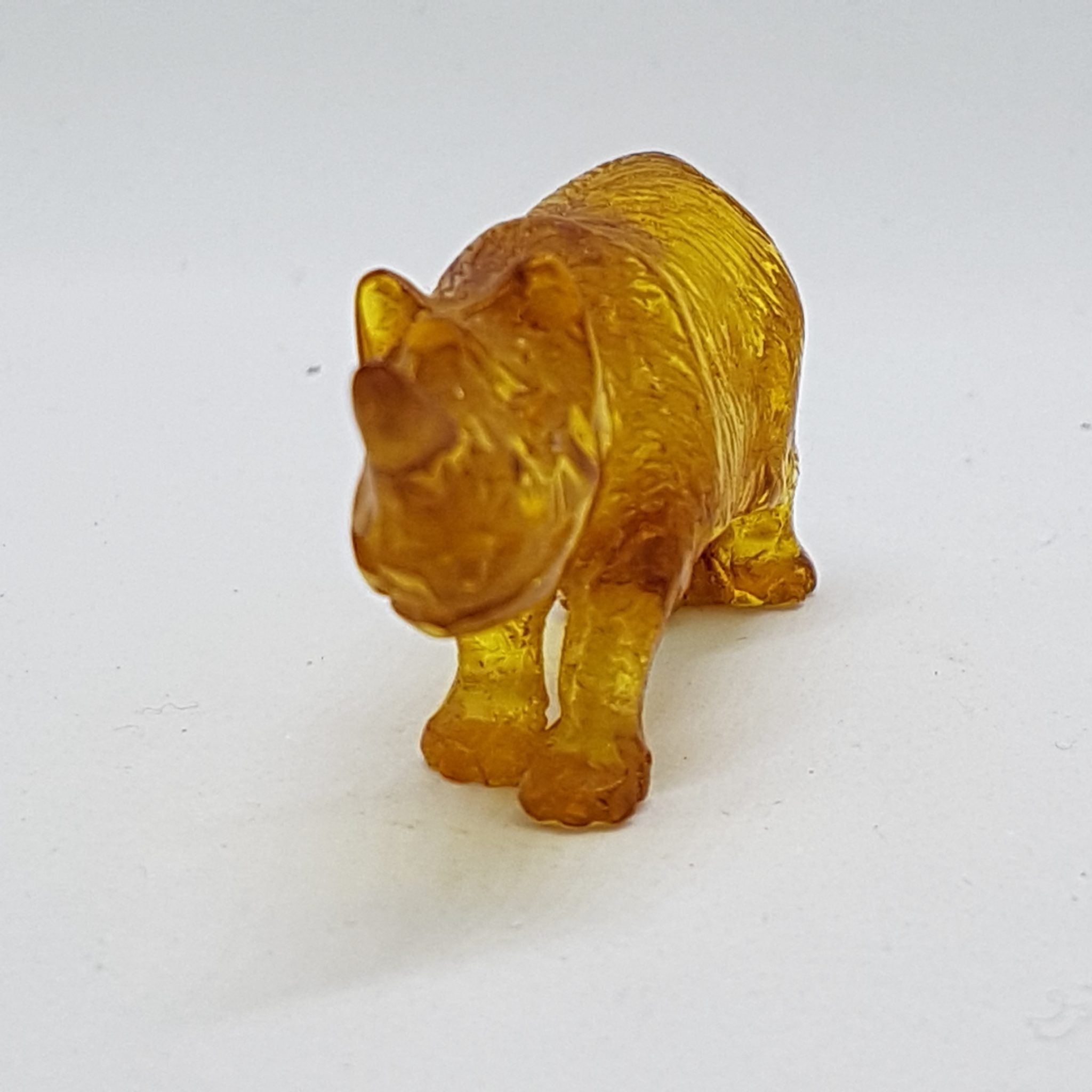 20200730_140831 Hand Carved Natural Baltic Amber Small Rhinoceros Figurine / Statue