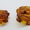 Hand Carved Natural Baltic Amber Small Frog / Toad Figurine / Statue