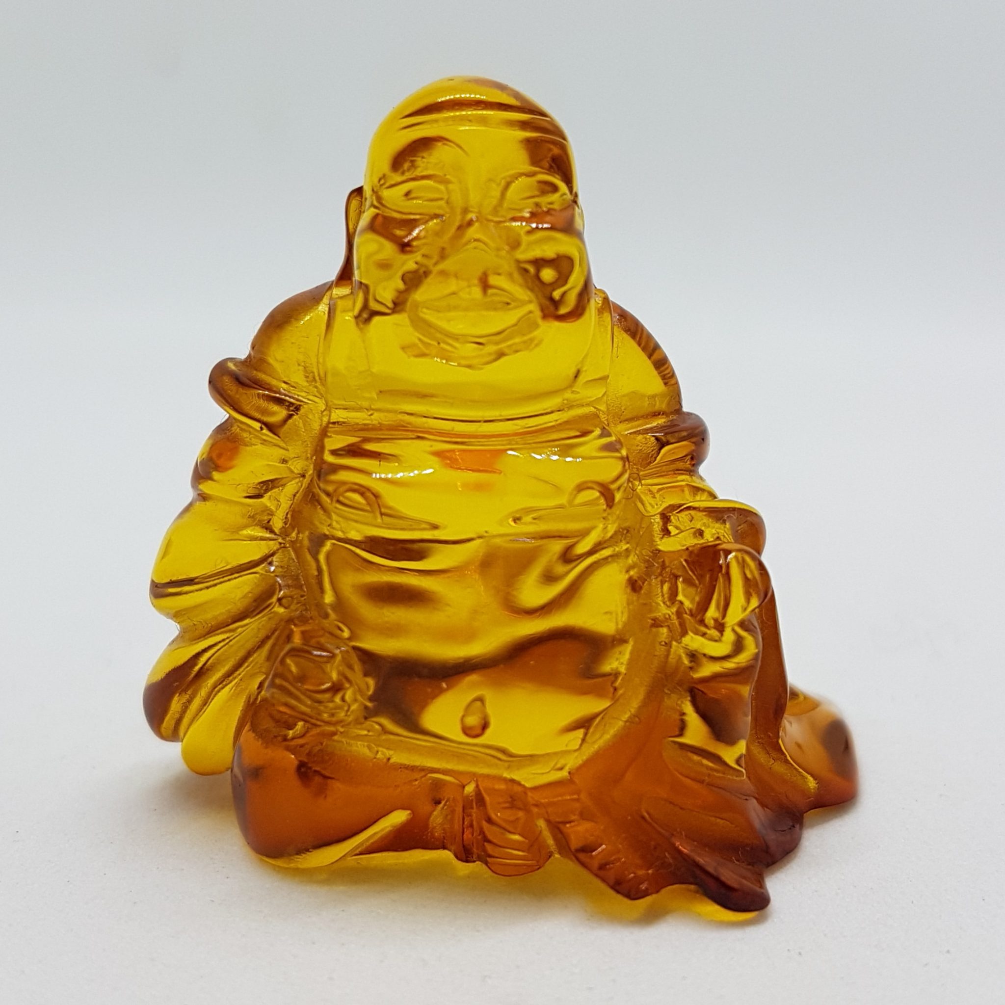 20200730_143735 Hand Carved Natural Baltic Amber Small Buddha / Budai Figurine / Statue