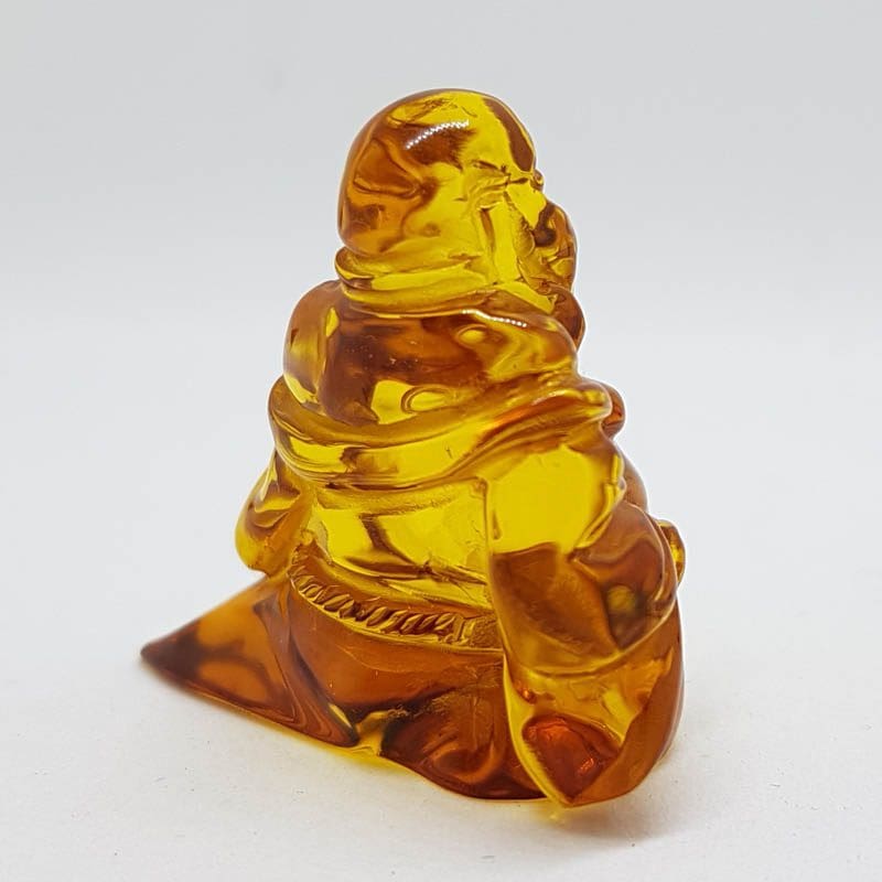 20200730_143816 Hand Carved Natural Baltic Amber Small Buddha / Budai Figurine / Statue
