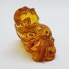 Hand Carved Natural Baltic Amber Small Buddha / Budai Figurine / Statue 1