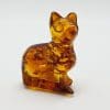 Hand Carved Natural Baltic Amber Small Cat Figurine / Statue 1