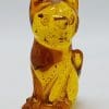 Hand Carved Natural Baltic Amber Small Cat Figurine / Statue 2
