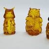 Hand Carved Natural Baltic Amber Small Owl Figurine / Statue 1