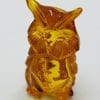 Hand Carved Natural Baltic Amber Small Owl Figurine / Statue 3