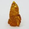 Hand Carved Natural Baltic Amber Small Owl Figurine / Statue