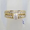 18ct Yellow Gold Diamond Engagement Ring with Matching Wedding Band Set