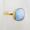 9ct Yellow Gold Blue and Multi-Coloured Opal Ring