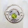 Sterling Silver Peridot in Circles Ring