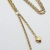 9ct Yellow Gold Silver Filled Heart Drop Necklace