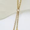 9ct Yellow Gold Silver Filled Heart Drop Necklace