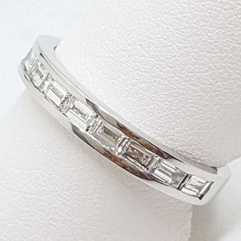 18ct White Gold Baguette Diamond Eternity / Wedding Band / Ring