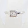 18ct White Gold Princess Cut Solitaire Diamond Square Engagement Ring
