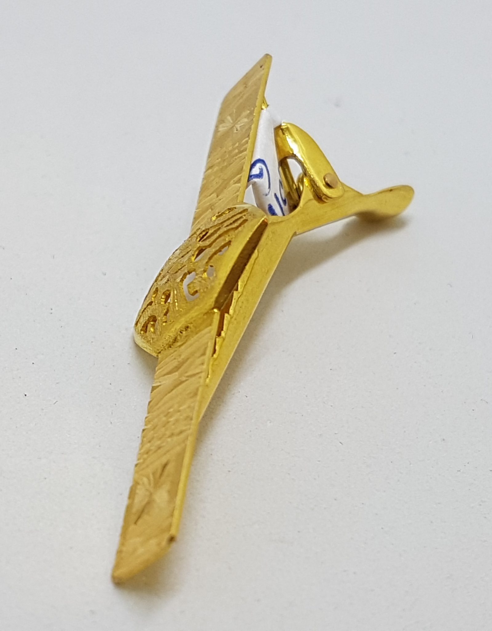 20200820_185442 22ct Yellow Gold Ornate Filigree Tie Clip / Tie Bar