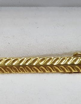 18ct Yellow Gold Ornate Arrow Motif Tie Clip / Tie Bar