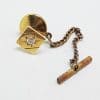 9ct Yellow Gold Diamond Stick Pin / Brooch / Tie Pin
