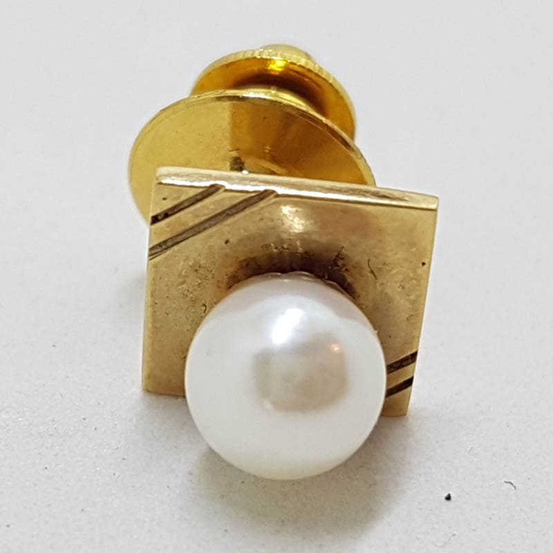 20200820_190812 9ct Yellow Gold Pearl Stick Pin / Brooch / Tie Pin
