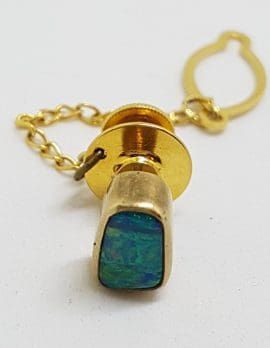 9ct Yellow Gold Opal Stick Pin / Brooch / Tie Pin