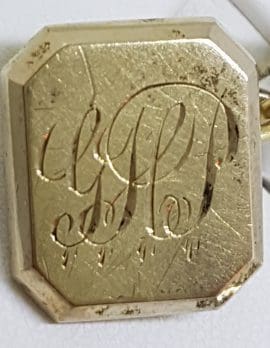 9ct Gold Rectangular Monogrammed "G.H.P" Cufflinks