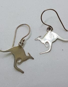 Sterling Silver Kangaroo Drop Earrings