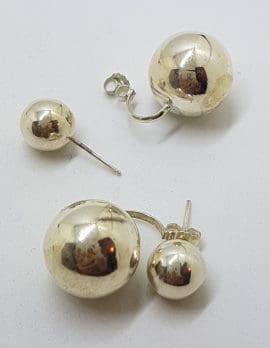 Sterling Silver Ball Stud / Drop Earrings