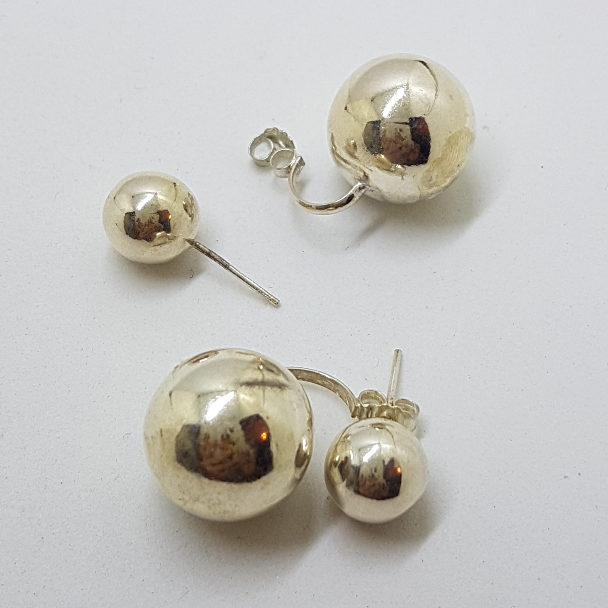 Sterling Silver Ball Stud / Drop Earrings