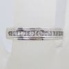 18ct White Gold Baguette & Round Diamond Channel Set Eternity / Wedding Band Ring