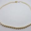 9ct Yellow Gold Clasp on Pearl Strand / Necklace