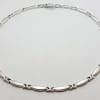 Sterling Silver Matt and Plain Finish Collier Chain / Necklace