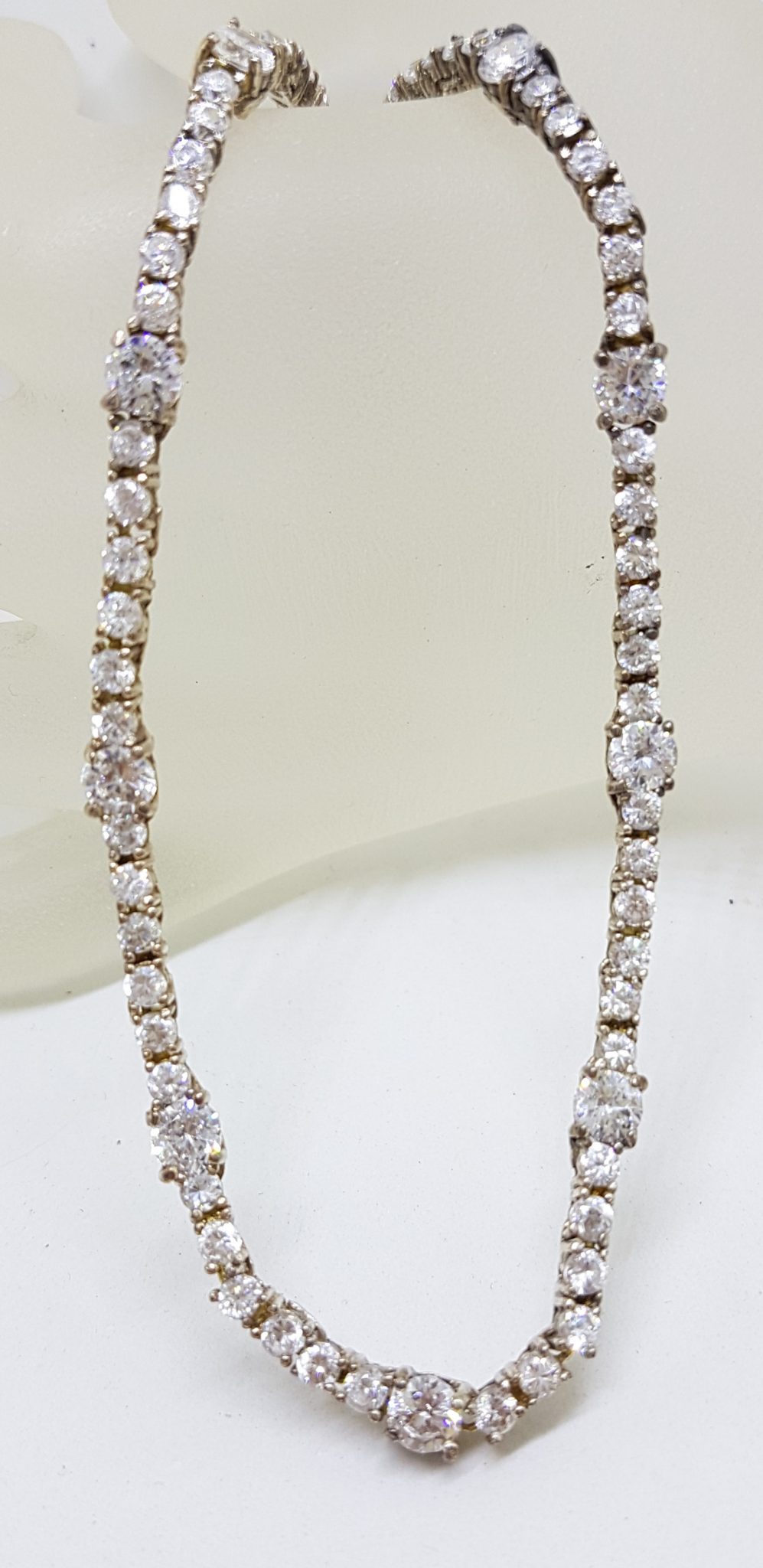 20200802_111243 Sterling Silver Cubic Zirconia Collier Necklace / Chain