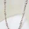 Sterling Silver Cubic Zirconia Collier Necklace / Chain
