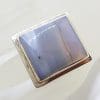 Sterling Silver Large Square Banded Agate Ring