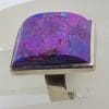 Sterling Silver Large Rectangular Purple Mohave Turquoise Ring